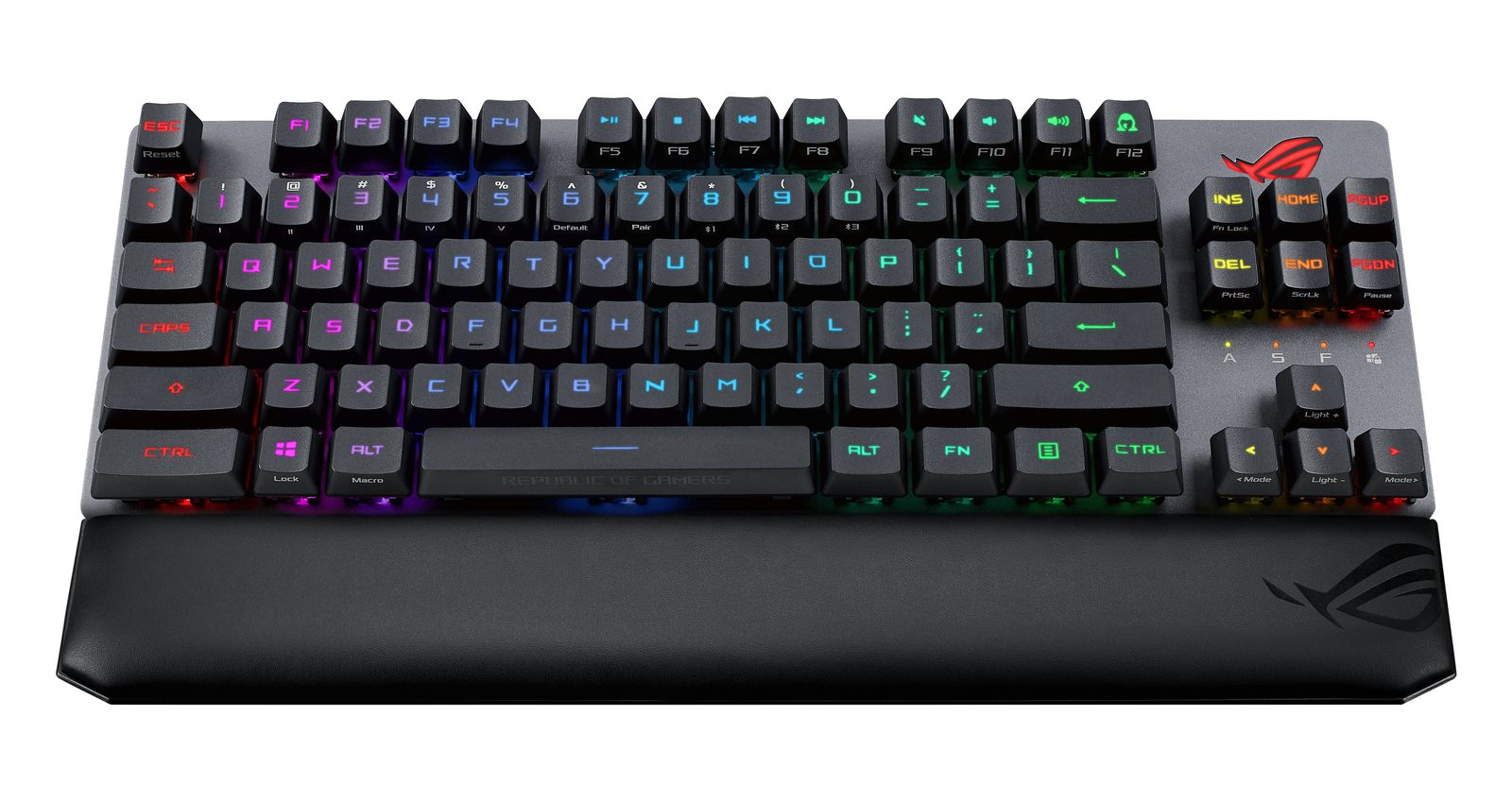 ASUS ROG Strix Scope RX TKL Wireless Deluxe Gaming Tastatur TKL 80% Kabellos 2,4 GHz + Bluetooth 5.2 + RF USB RGB AZERTY FRA Layout Schwarz Akku