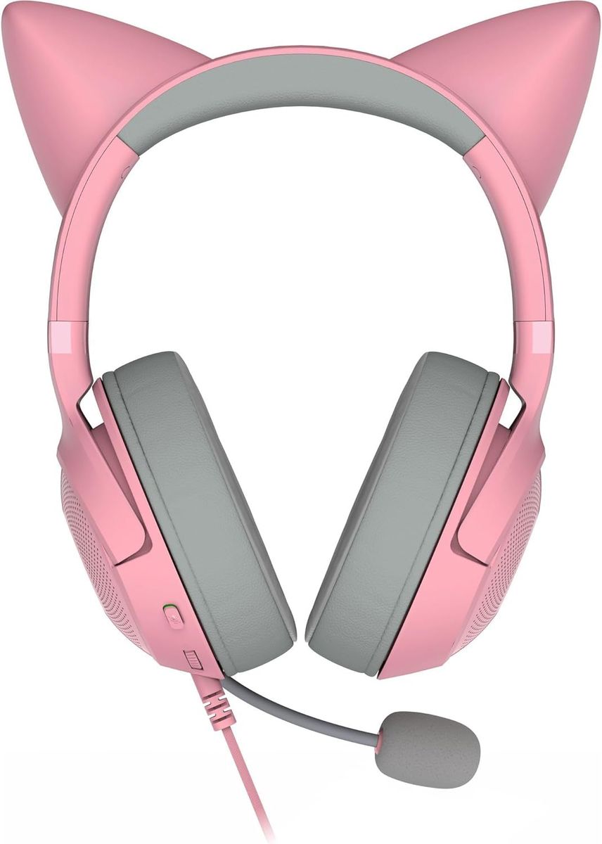 Razer Kraken Kitty V2 Gaming Headset USB Virtual 7.1 Surround-Sound for PC Quartz