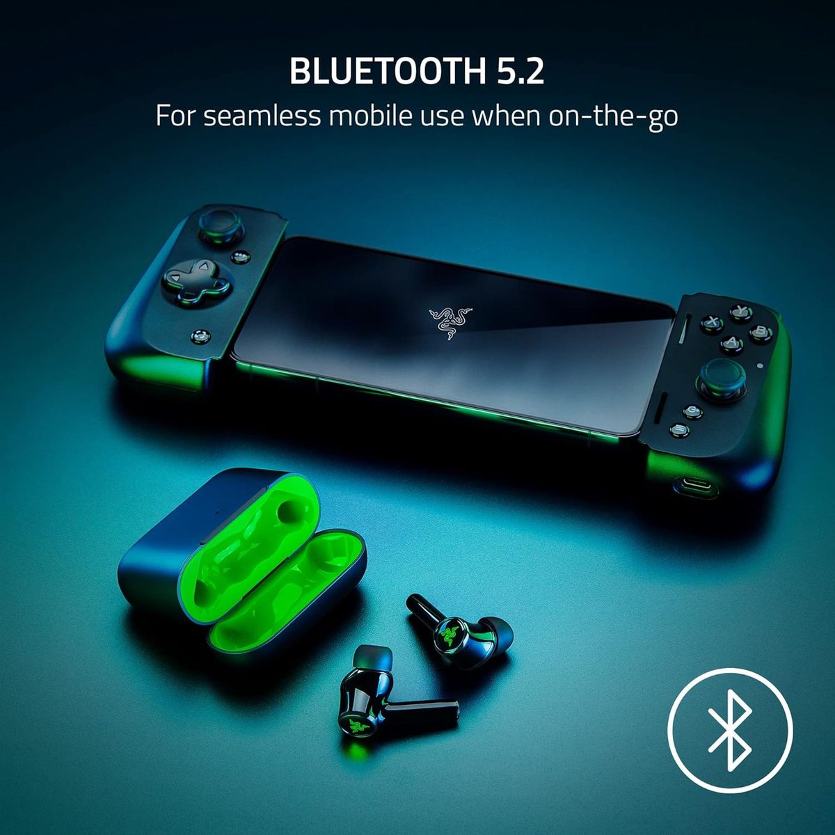 Razer Hammerhead HyperSpeed Xbox Mobile Headset InEar Stereo BT USB-C ANC Chroma RGB Black