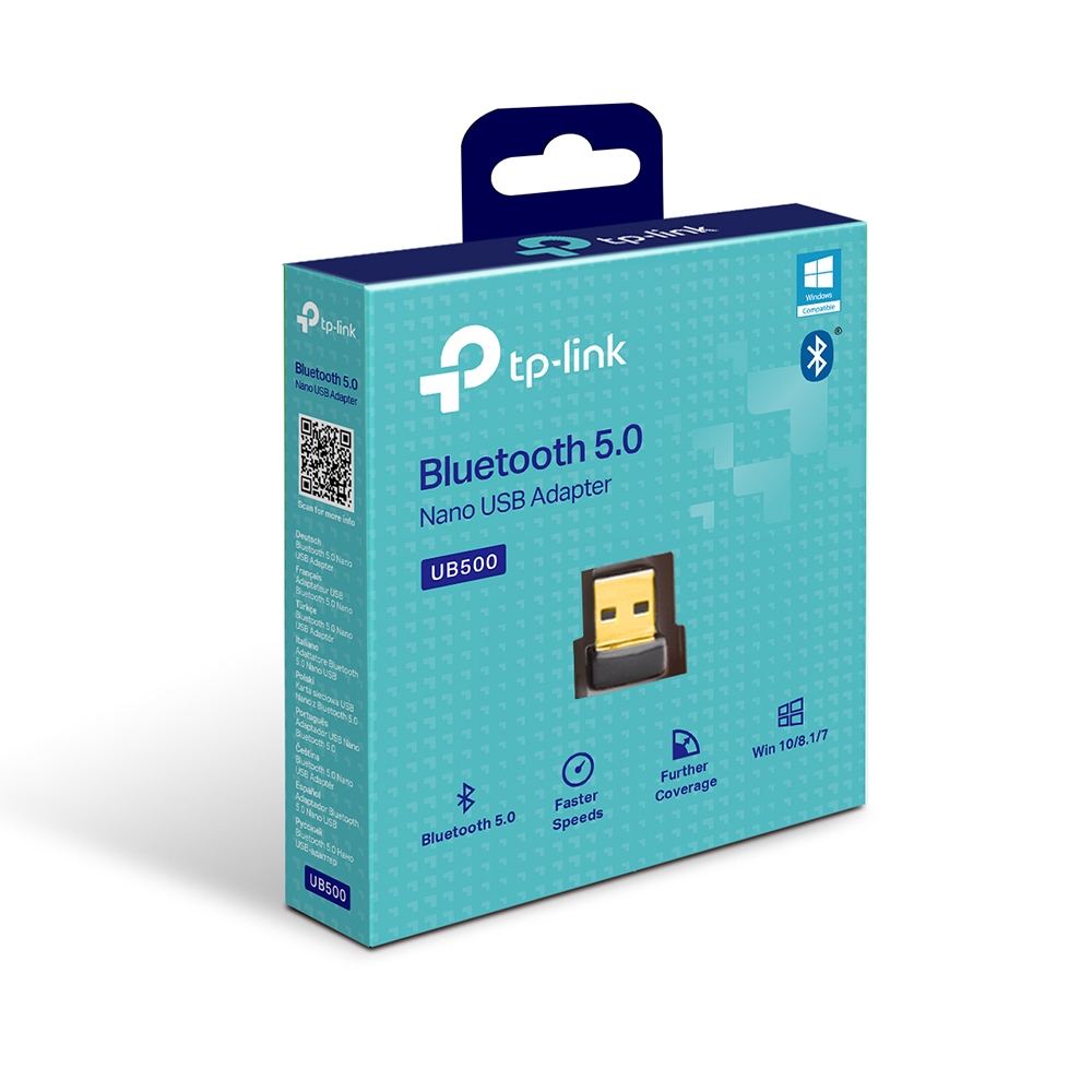 TP-Link UB500(UN) V2.0 Nano Bluetooth 5.0 USB Adapter, USB-A, PC/Laptop, Windows