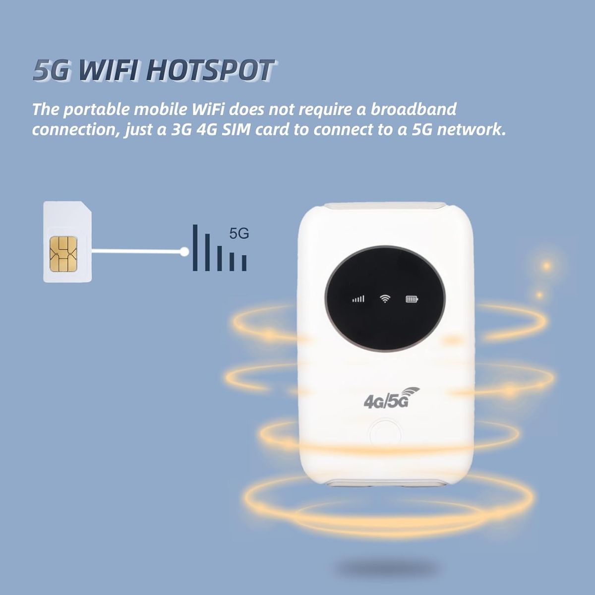 Yunseity 4G LTE USB-WLAN-Modem, 4G 300 Mbit/s Entsperrter WLAN-Modem-Router für Bis zu 10 Geräte, Mobiler WLAN-Router mit SIM-Karte für Party, Reisen, Geschäftsreise, Arbeit Usw