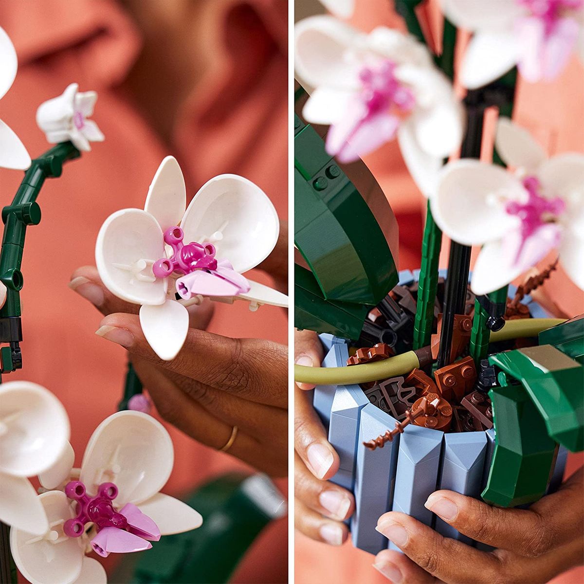 LEGO 10311 Icons Orchidee Set für Erwachsene zum Basteln von Zimmerdeko mit künstlichen Pflanzen, Botanical Collection Home Deko, Geschenk für Sie & Ihn Single
