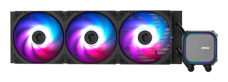 MSI MAG Coreliquid A13 360 All-in-One-Flüssigkeitskühler 360 mm, 3x 120 mm Lüfter, PWM, RGB, LGA1700/LGA1851/AM5/AM4, Schwarz