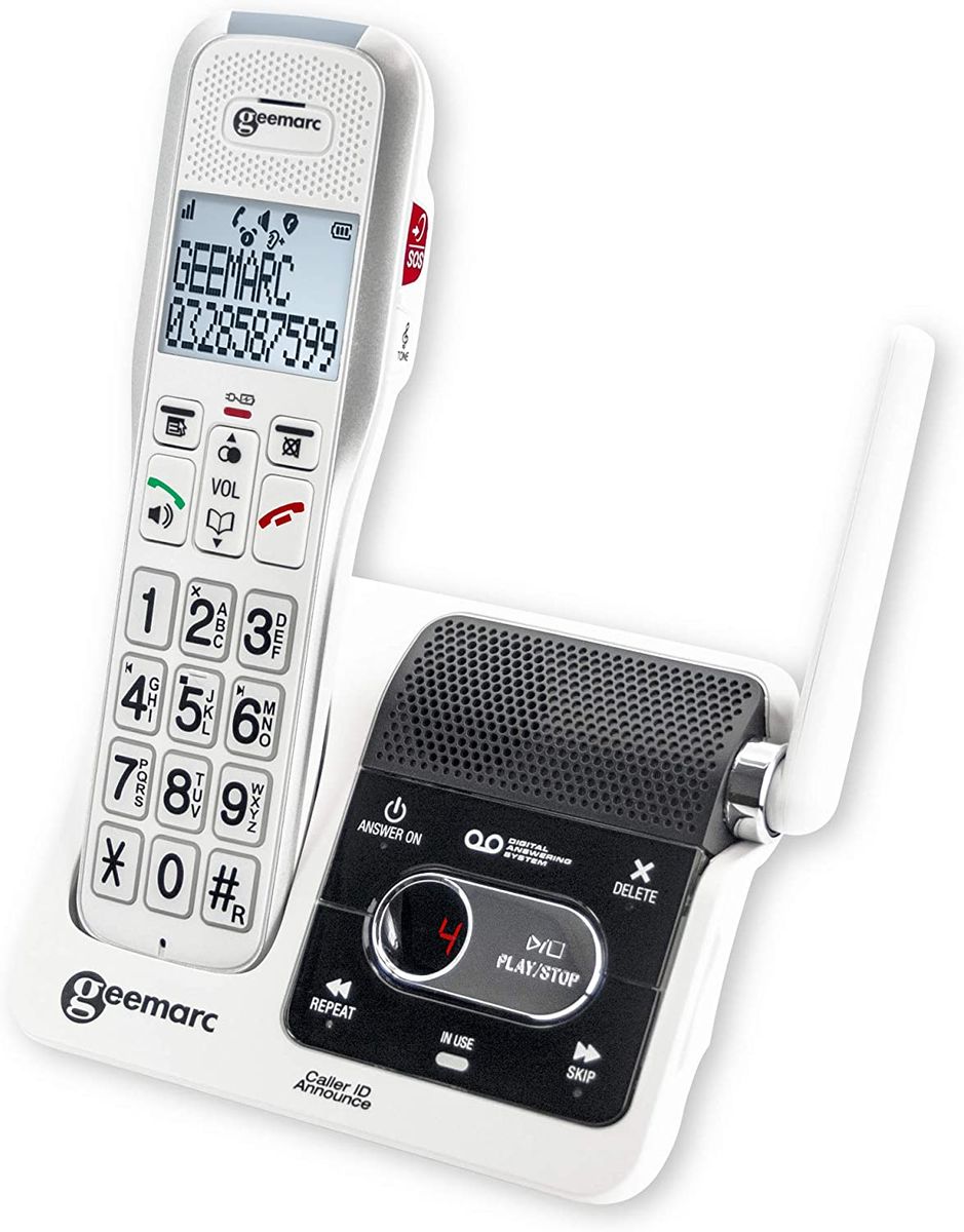 Geemarc Telecom S.A Telecom S.AAmpliDECT 595 ULE DOORBELL Cordless Reinforced 50 dB Hard Hearing Telephone with Intercom
