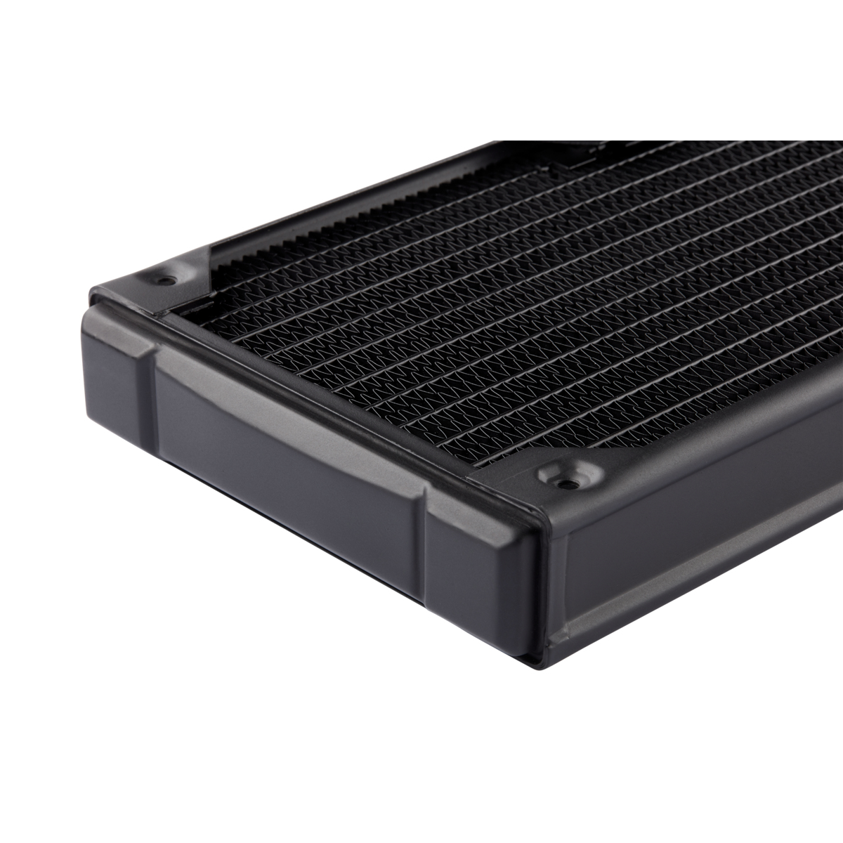 Corsair CX-9030003-WW Radiator-Block für Wasserkühlung, Messing & Kupfer, 396 x 120 x 30 mm, schwarz, 1/4" Gewinde