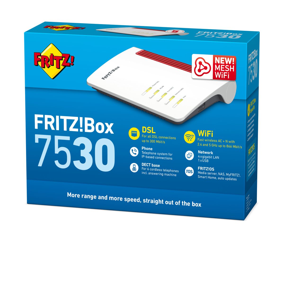 AVM 20002845 FRITZ!Box 7530 International WLAN-Router Dual-Band Gigabit Ethernet