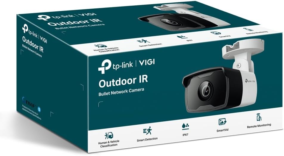 TP-Link VIGI 4MP Outdoor Bullet Netzwerkkamera, 4mm Linse
