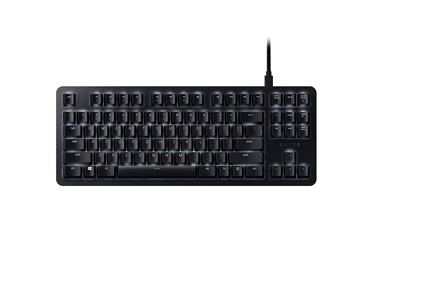 Razer BlackWidow Lite Gaming Keyboard Orange Switches TKL DEU Layout QWERTZ