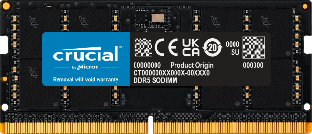 Crucial CT32G52C42S5 32 GB (1 x 32 GB) DDR5 SO-DIMM 5200 MHz CL42 1.1 V Laptop-Arbeitsspeicher