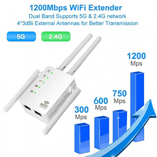 Aigital Wi-Fi Repeater Access Point Range Extender Signal Booster Dual Band WPS