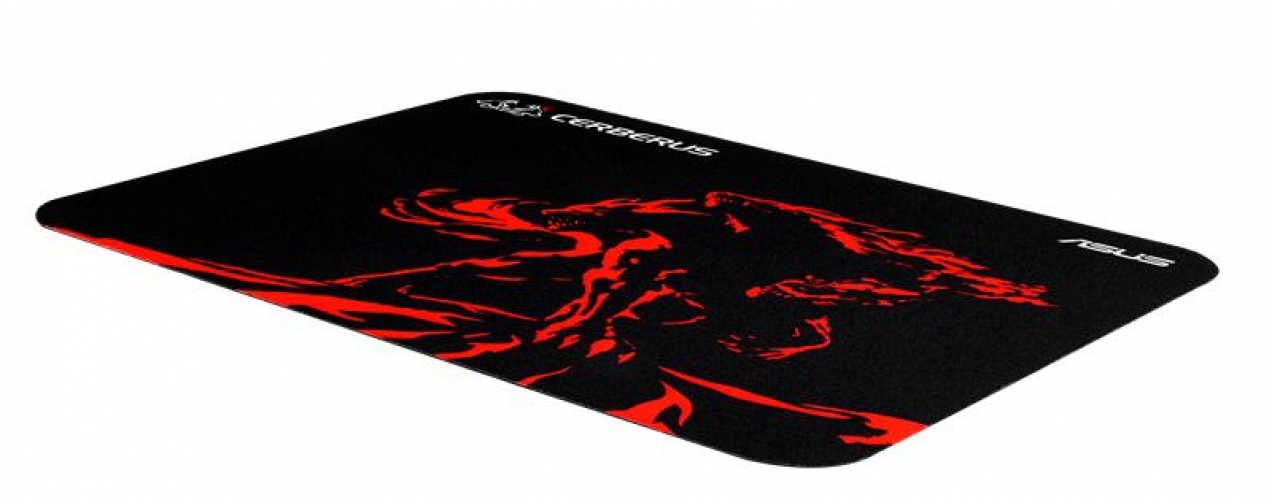 ASUS Cerberus Mat Mini Soft Gaming Mauspad (250mm x 210mm) schwarz/rot