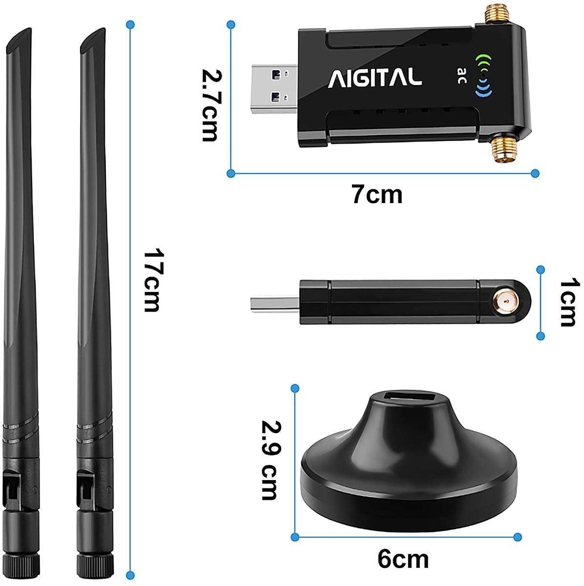 Aigital WiFi Dongle USB WiFi Adapter