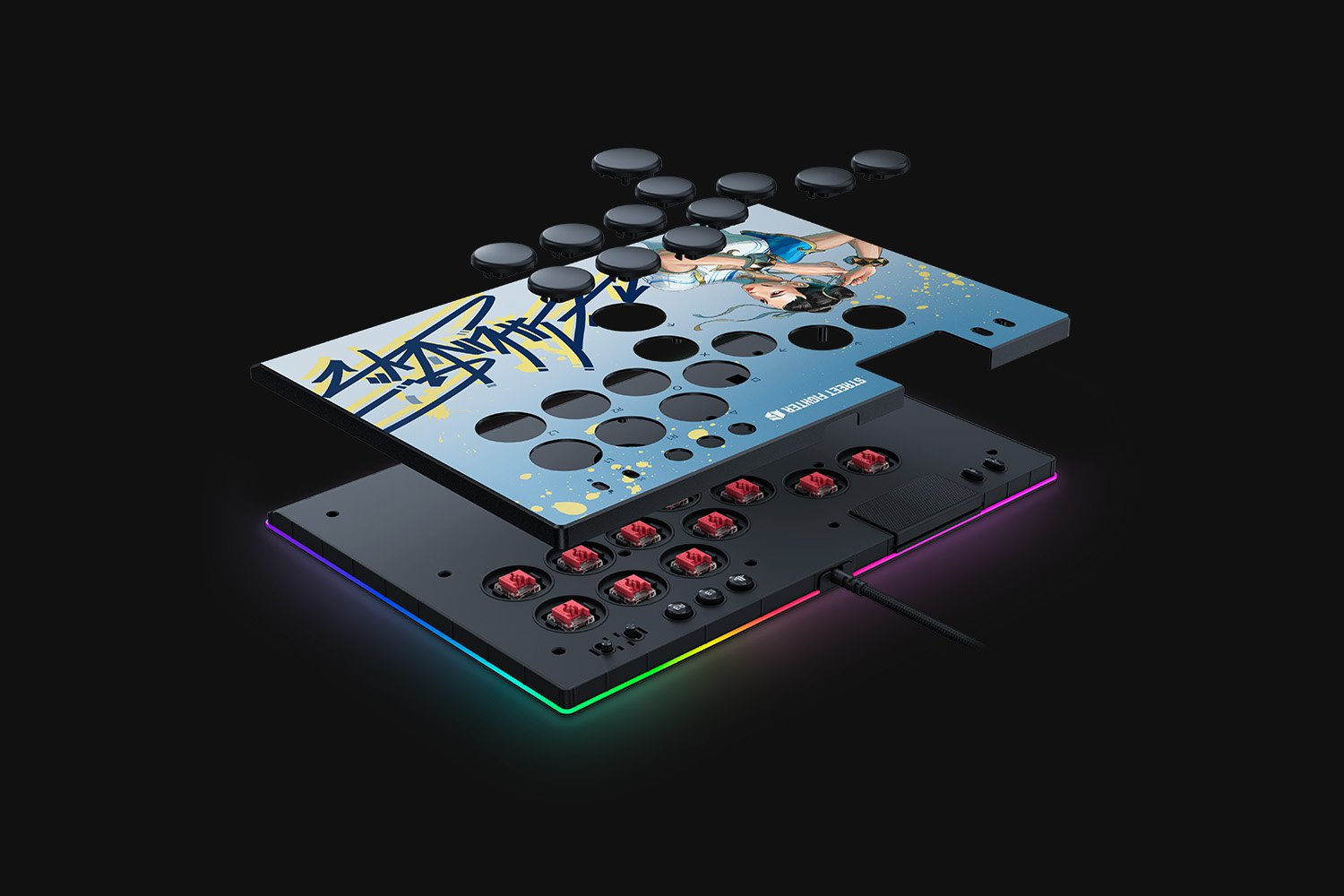 Razer Kitsune SF 6 Chun-Li Edition Arcade-Controller Optical All-Button Controller for PlayStation 5 PC