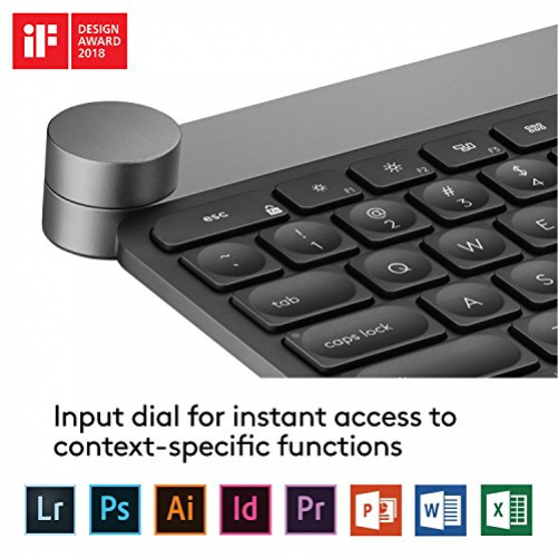 logitech Craft Tastatur RF wireless Bluetooth schwarz Grau UK-Layout