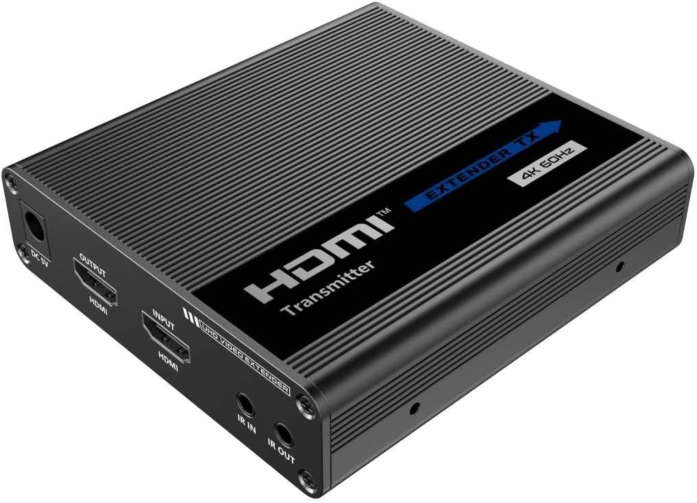 PremiumCord 4K HDMI Extender auf 70 m über Patchkabel Cat6 / Cat6A / Cat7, IR-Sender und -Empfänger, HDMI 2.0, ARC, Videoauflösung Ultra HD 4K @ 60Hz