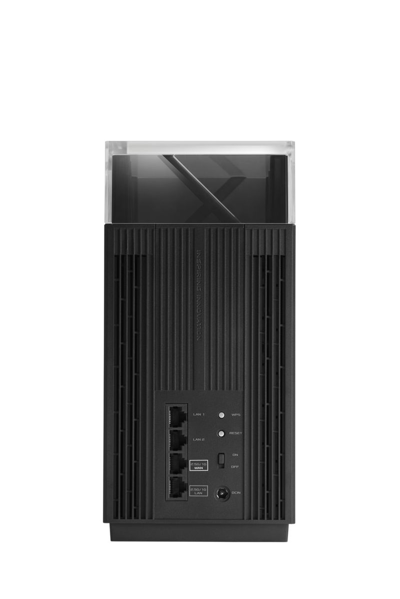ASUS ZenWiFi Pro ET12 AXE11000 Tri-Band Wi‑Fi 6E Mesh-Router, 11000 Mbps, 6 GHz Backhaul, Dual 2,5G WAN/LAN, AiProtection Pro, Schwarz
