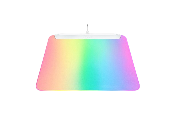 Razer Firefly V2 Pro - RGB-hintergrundbeleuchtete Gaming-Mausmatte - integrierter USB-Anschluss (15-Zonen-LED-Beleuchtung, mikrogeätzte Oberfläche für optimales Tracking, USB-C Kabel) Weiß