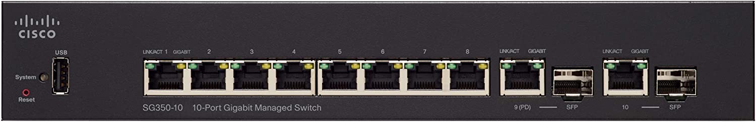 Cisco SG350-10 Gigabit-Managed Switch 10 Ports SG350-10-K9-EU
