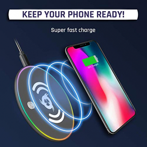 Klim UFO kabellose Qi zertifizierte RGB Ladestation für iPhone Samsung Huawei ..