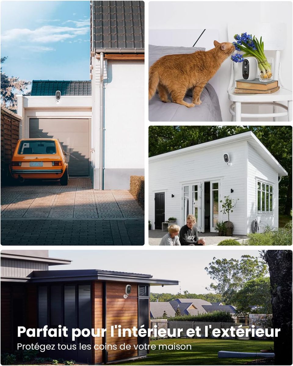 ieGeek Überwachungskamera Aussen Akku, FHD 1080P Kabellose Überwachungskamera mit PIR Bewegungsmelder, 2-Wege Audio camera2