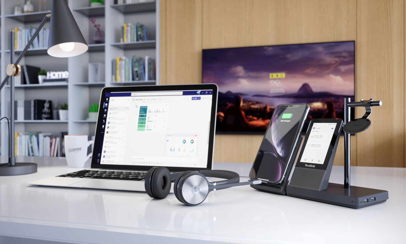 Yealink WH66 Duo DECT Wireless Headset Teams, Schwarz Yealink WH66 Duo DECT Wireless Headset Teams, Schwarz