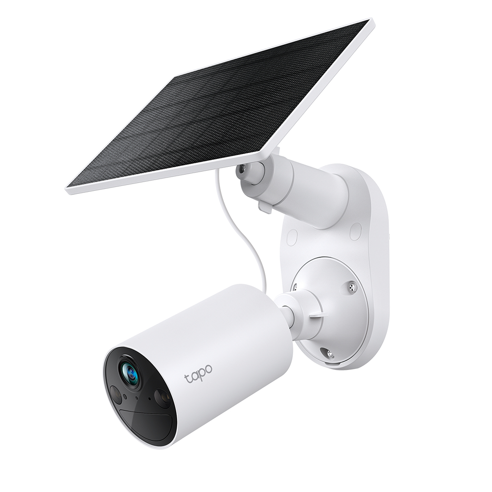 TP-Link Tapo TC82 KIT Indoor & Outdoor Sicherheitskamera, Akku & Solar, WLAN, 3 MP (2304 x 1296), Nachtsicht 9,1 m, IP65, Decke/Wand/Tisch, Weiß, v2.0, EU