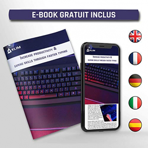KLIM Bolt RGB Gaming Tastatur Multimedia-Steuerung Wired FR-Layout