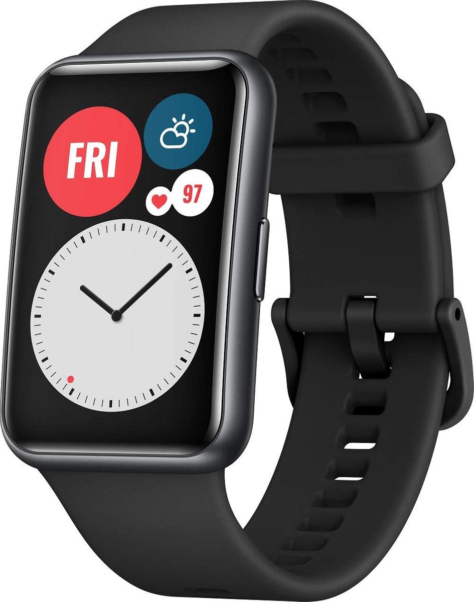 HUAWEI WATCH FIT Smartwatch, 1,64"AMOLED-Display, Quick-Workout-Animationen, 10 Tage Akkulaufzeit, 96 Trainingsmodi, GPS, 5ATM, SpO2-Sensor, Herzfrequenzmessung-