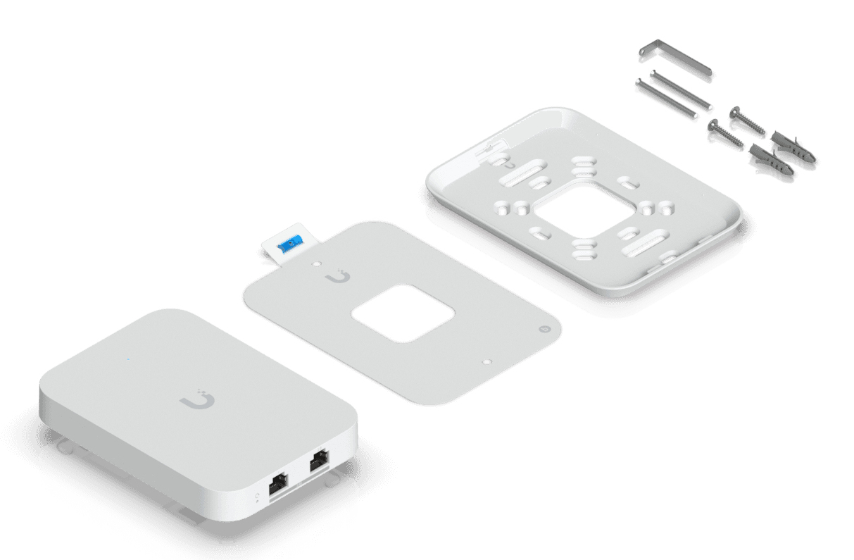 Ubiquiti U7 In-Wall Access Point, 2,4 GHz 688 Mbit/s & 5 GHz 4300 Mbit/s, PoE, 3x LAN, Weiß