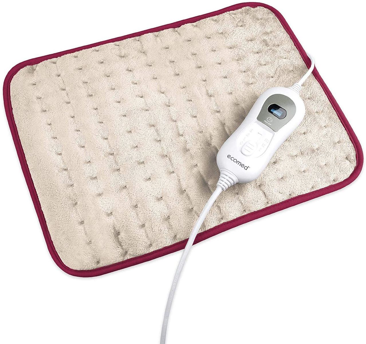 Ecomed HP-40E heating pad, super fluffy, heat pad with 3 temperature levels, overheating protection, automatic shut-off, washable, for back, neck, shoulder 2nd generation.