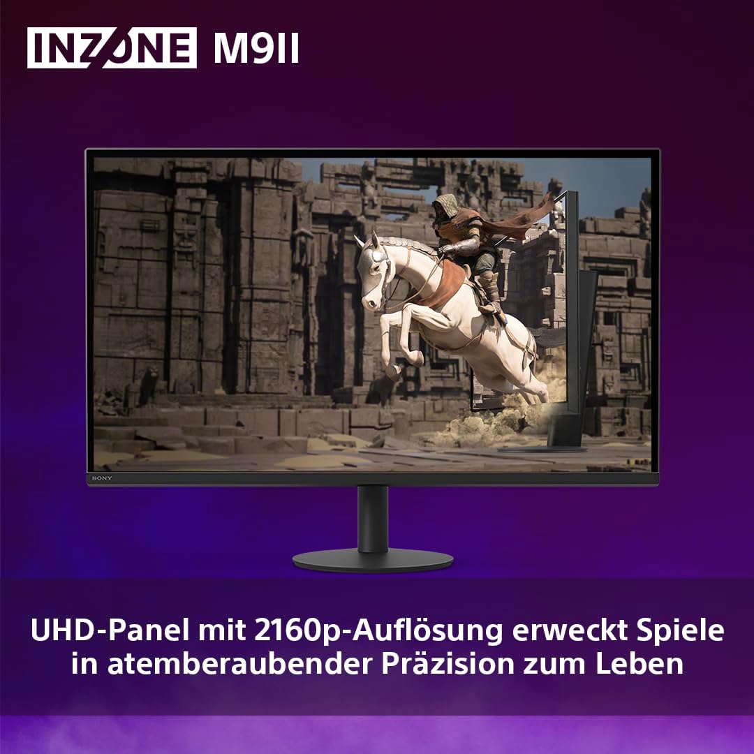 Sony INZONE M9II 27" 4K Ultra HD PC Gaming Monitor: 2160p Auflösung - 160Hz Bildwiederholfrequenz - 1ms GTG - DCI-P3 95% Spektrum - Full Array LED - G-Sync - Adaptive Sync - VRR, Schwarz