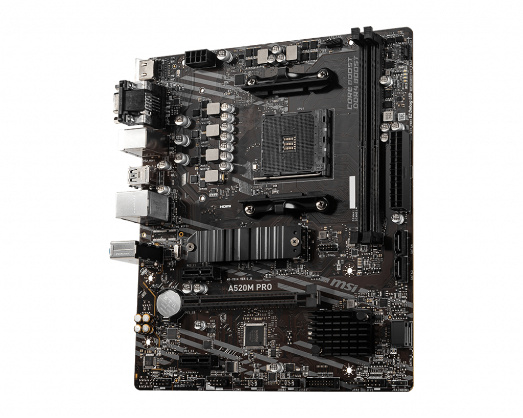 MSI A520M PRO Motherboard AMD A520 Socket AM4 micro ATX