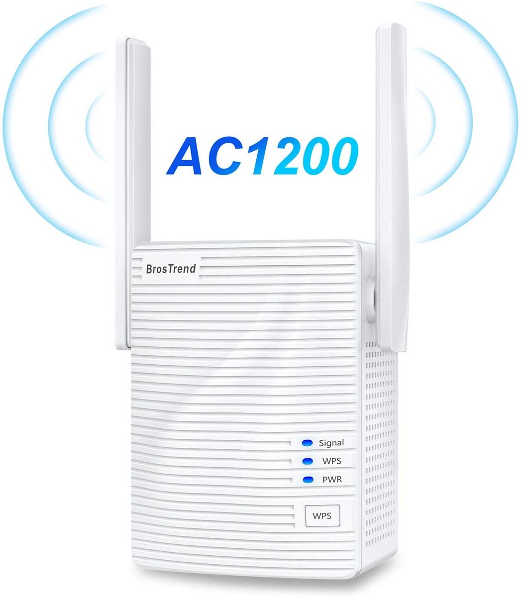BrosTrend 1200 Mbps WiFi repeater boost signal extender Plug Type G (UK)