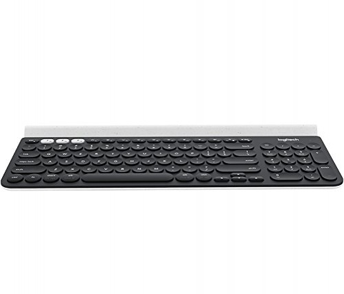 logitech K780 Tastatur RF Drahtlos + Bluetooth Schwarz, Weiß (USA Layout - QWERTY)