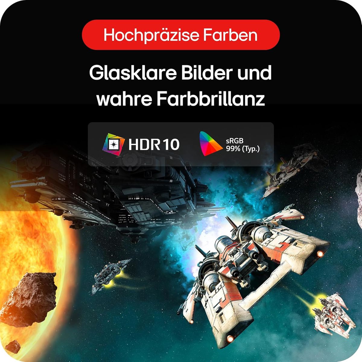 LG Electronics 24GS65F-B.AEU Ultragear™ FHD Gaming IPS-Monitor 24“ (60,47cm), 1920 x 1080, 16:9, 1ms GtG, 180 Hz, HDR10, NVIDIA G-Sync™, AMD FreeSync™ - Schwarz