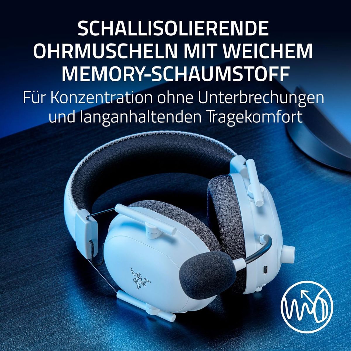 Razer Blackshark V2 Pro (Playstation) - Kabelloses Konsolen E-Sport Headset für PS5 (Triforce 50mm Treiber, HyperSpeed Wireless, FPS-Audioprofile, abnehmbares HyperClear Mikrofon) Weiß