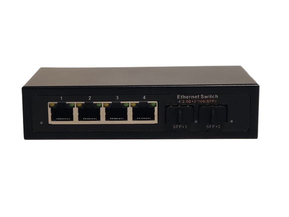 Elfcam 10Gb Switch 2x10G SFP+ 4x2,5G RJ45, Glasfaser Ethernet, kompatibel mit Freebox Ultra & Orange Livebox 6