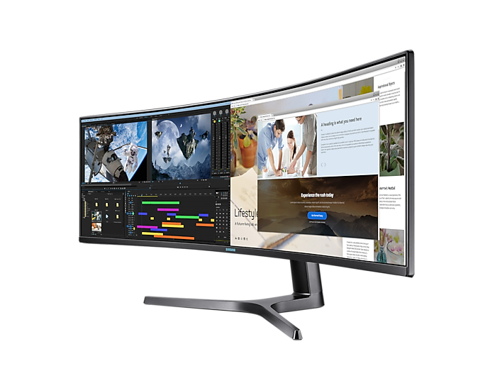 Samsung Odyssey Ultra Wide DQHD Gaming Monitor C49RG94SSR 49" VA-Panel QLED DQHD-Auflösung HDR1000 AMD FreeSync 2 HDR Bildwiederholrate 120 Hz Reaktionszeit 4 ms Samsung Odyssey Ultra Wide DQHD Gaming Monitor C49RG94SSR 49" VA-Panel QLED DQHD-Auflösung HDR1000 AMD FreeSync 2 HDR Bildwiederholrate 120 Hz Reaktionszeit 4 ms