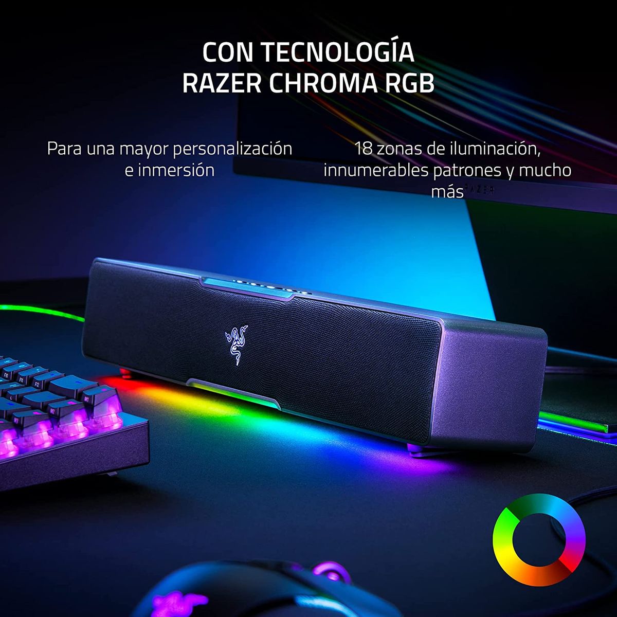 Razer Leviathan V2 X Gaming Soundbar 5.1 Surround-Sound BT USB-C Chroma RGB for PC Black