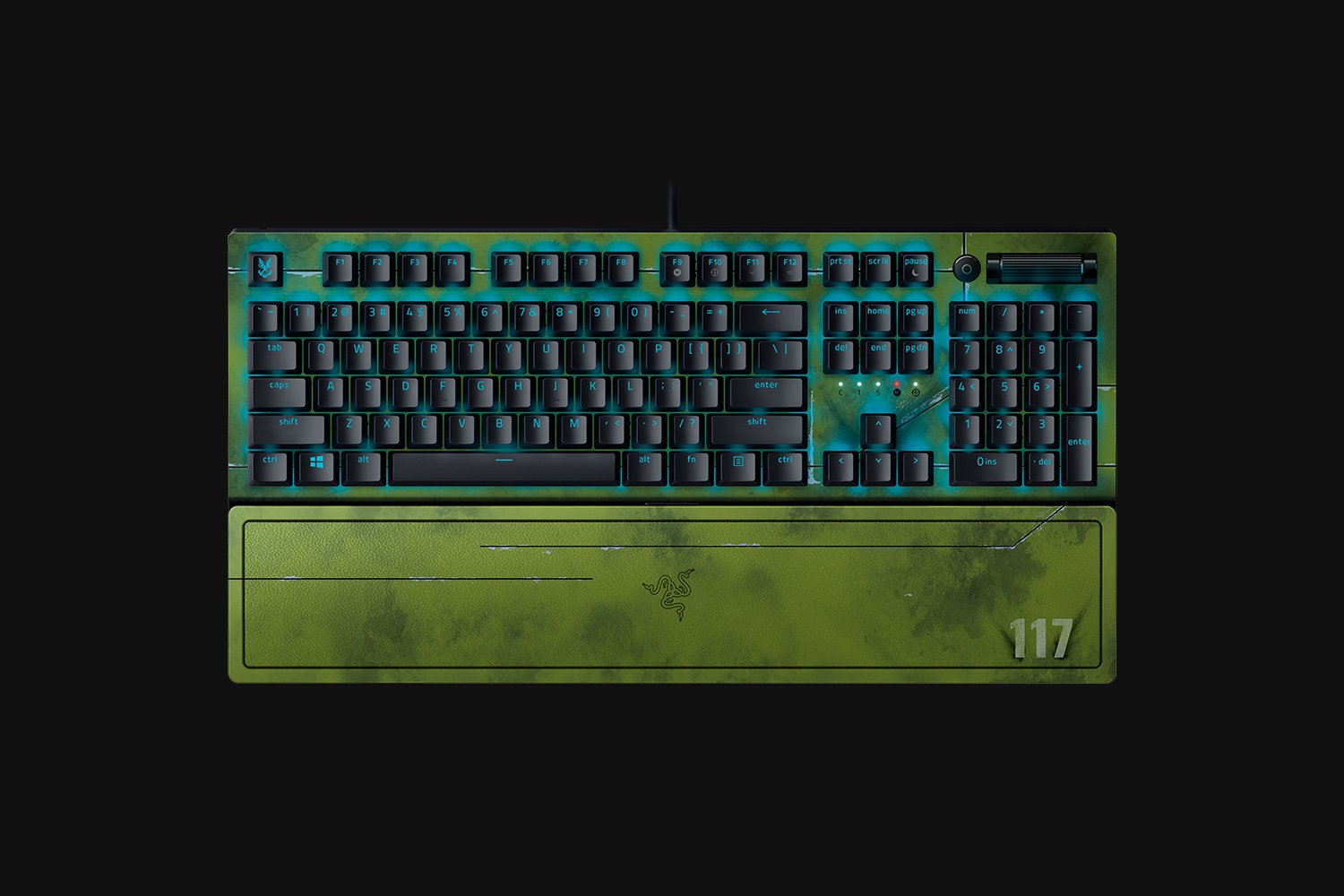 Razer BlackWidow V3 Halo Infinte Gaming Keyboard Green Switches RGB UK Layout QWERTY