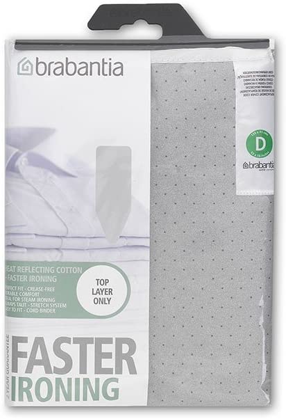 Brabantia 264528 Cotton cover 135 x 45 cm with metal coating and 2 mm foam 135 x 45 Metallised Silver