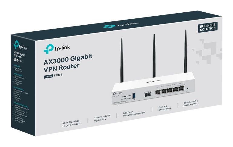 TP-Link FESTA FR365 WLAN-Router Gigabit Ethernet Dual-band (2.4GHz + 5GHz or 2.4GHz + 6GHz) Weiß