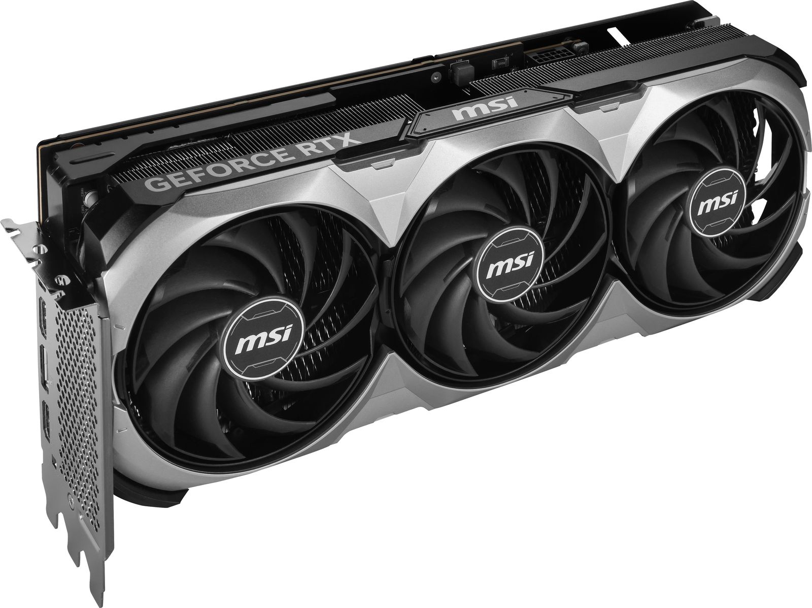 MSI GeForce RTX 4080 SUPER VENTUS 3X OC 16G Grafikkarte 16 GB GDDR6X PCIe 4.0 320W 1x16-pin 3xDP 1xHDMI Grau/Silber