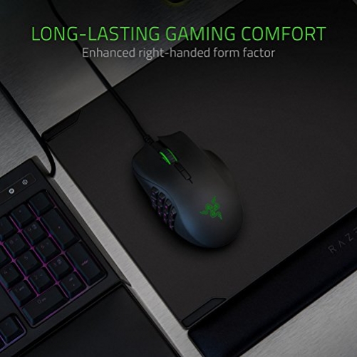 Razer Naga Trinity Gaming Mouse 16.000 DPI Ergonomic RGB Modular MOBA/MMO