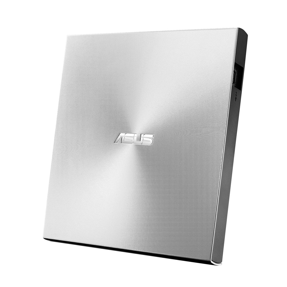 ASUS SDRW-08U8M-U Externes Slim DVD±RW Laufwerk, USB, 24x CD / 8x DVD, Silber, für Desktop & Laptop