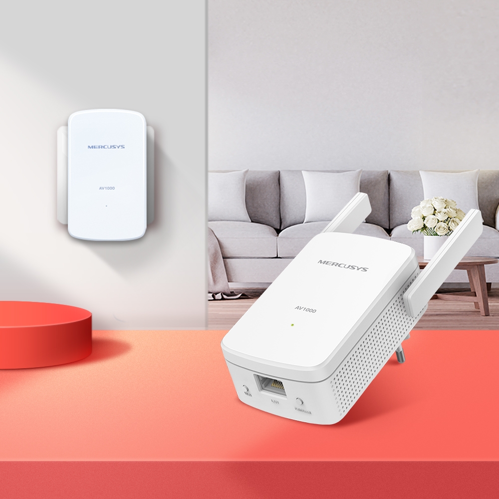 Mercusys MP510 KIT AV1000 Gigabit PowerLine WLAN Netzwerkadapter 300 Mbit/s WLAN White v1.0