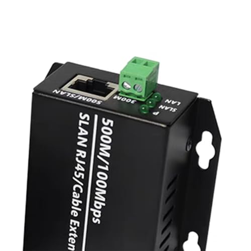 Qarmijaer 500763606 Ethernet Extender, Netzwerkverstärker RJ45 für Telefonie, bis 500 m über Cat5e/6, 1080P IP-Kameras, Plug-and-Play, Metallgehäuse