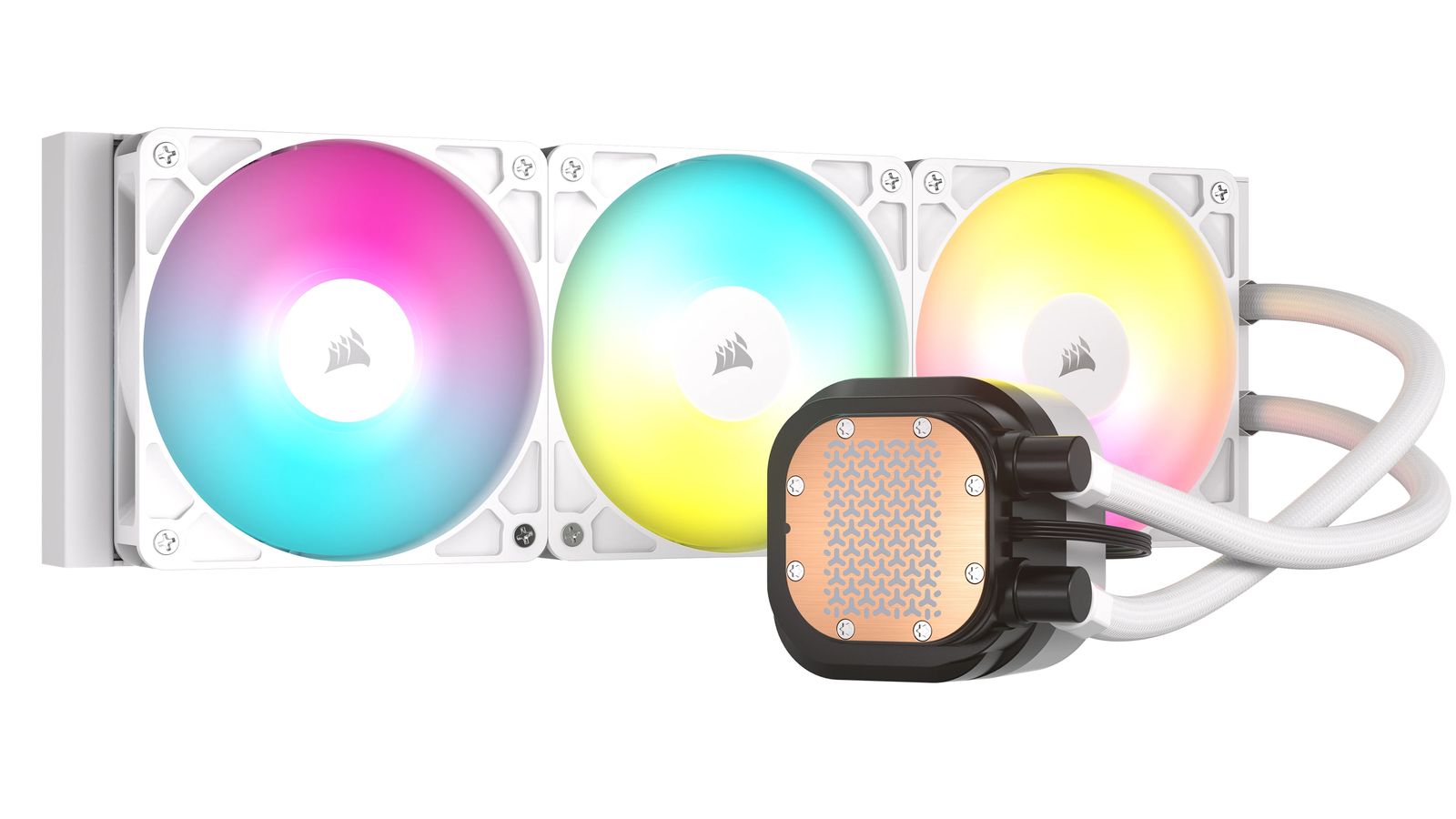 Corsair Nautilus 360 RS ARGB All-in-One-Flüssigkeitskühler 360 mm, Weiß, PWM, LGA 1700/AM5/AM4, 1700 RPM