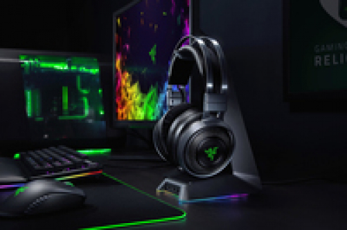 Razer Nari Ultimate HyperSense Gaming Headset 360° Surround-Sound Wireless RF + 3.5mm Chroma RGB for PC PS4* Black