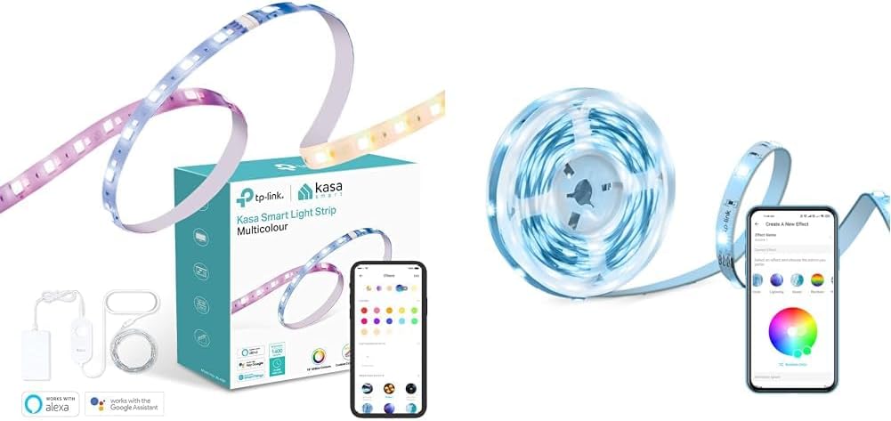 TP-Link Kasa KL430 Smart LED Streifen, WiFi LED Stripe, APP Steuerung & Tapo LED Strip 5M, Wifi LED Streifen, 16 Mio. Farben LED Streifen Bundle mit LED Strip